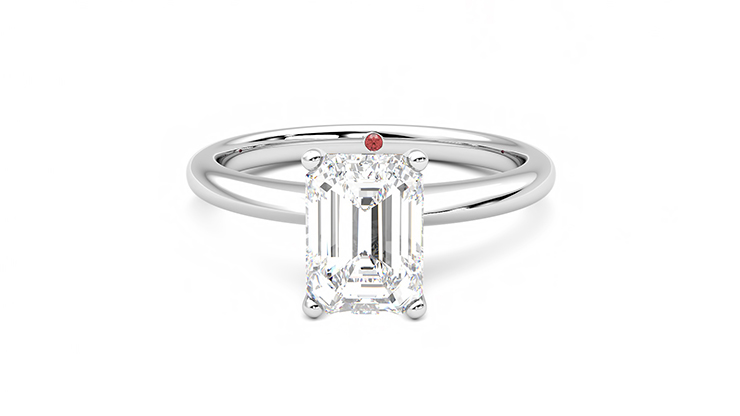 Taylor & Hart Grace Emerald Engagement Ring 360 degree image 29