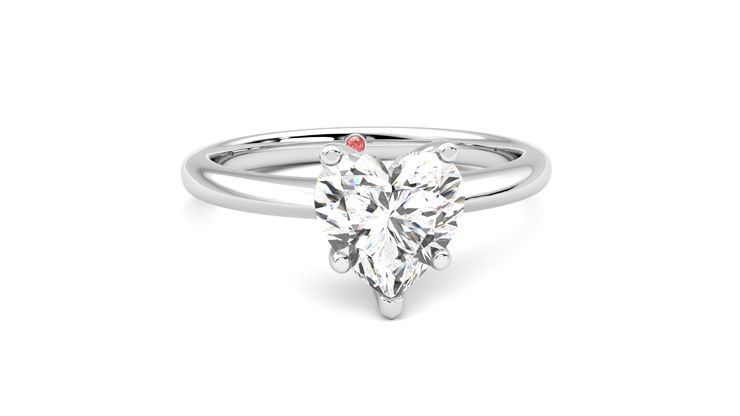 Taylor & Hart Grace Heart Engagement Ring 360 degree image 2