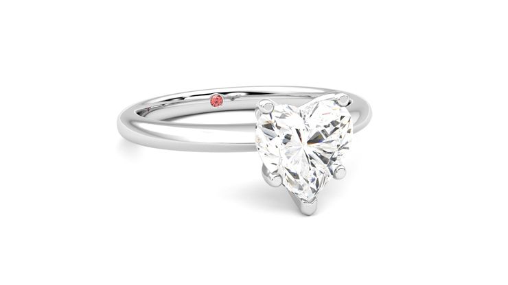 Taylor & Hart Grace Heart Engagement Ring 360 degree image 4