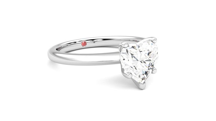 Taylor & Hart Grace Heart Engagement Ring 360 degree image 5