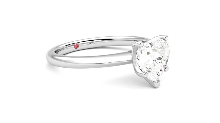 Taylor & Hart Grace Heart Engagement Ring 360 degree image 6