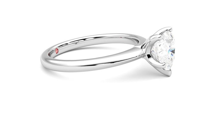 Taylor & Hart Grace Heart Engagement Ring 360 degree image 8