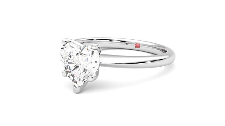 Taylor & Hart Grace Heart Engagement Ring 360 degree image 25
