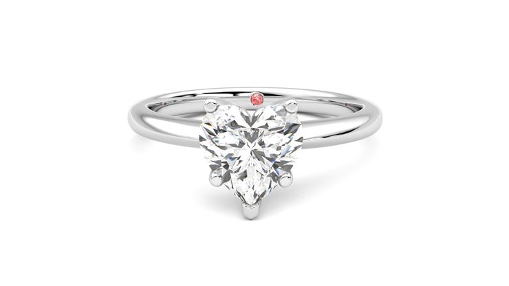Taylor & Hart Grace Heart Engagement Ring 360 degree image 29