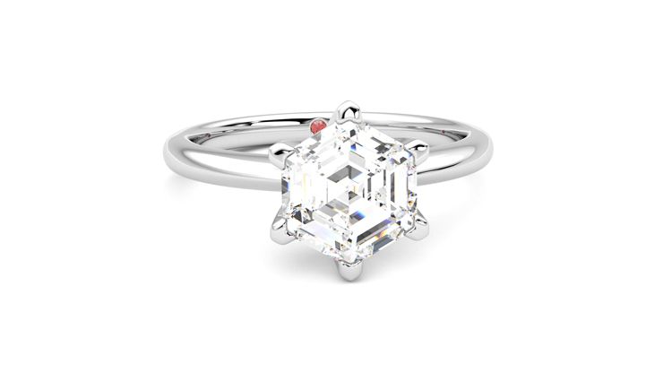 Taylor & Hart Grace Hexagonal Engagement Ring 360 degree image 2