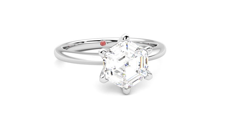 Taylor & Hart Grace Hexagonal Engagement Ring 360 degree image 3