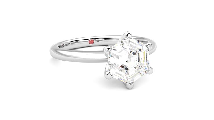 Taylor & Hart Grace Hexagonal Engagement Ring 360 degree image 4