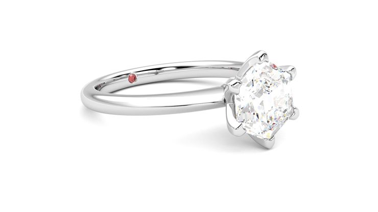 Taylor & Hart Grace Hexagonal Engagement Ring 360 degree image 6