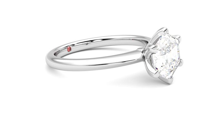 Taylor & Hart Grace Hexagonal Engagement Ring 360 degree image 7