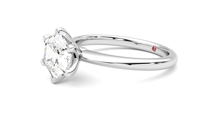 Taylor & Hart Grace Hexagonal Engagement Ring 360 degree image 23