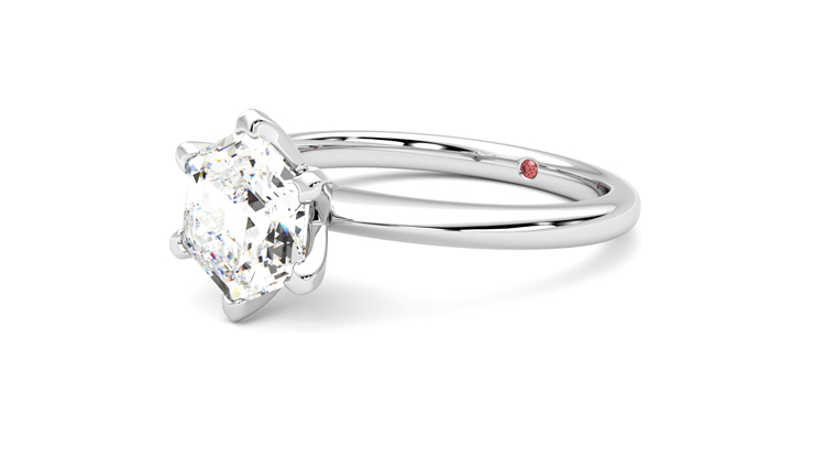 Taylor & Hart Grace Hexagonal Engagement Ring 360 degree image 24