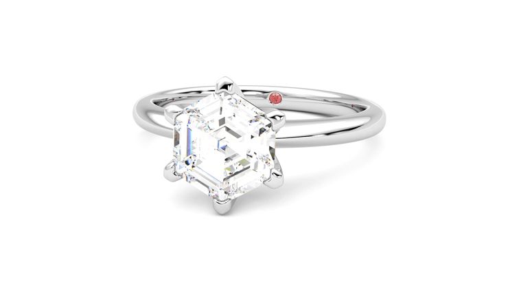 Taylor & Hart Grace Hexagonal Engagement Ring 360 degree image 27