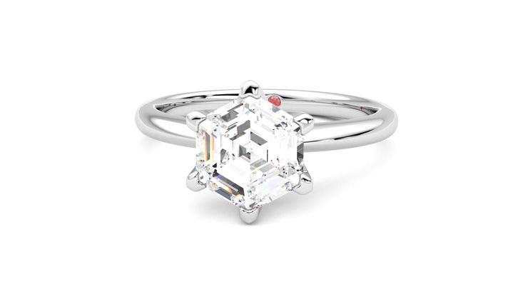 Taylor & Hart Grace Hexagonal Engagement Ring 360 degree image 28
