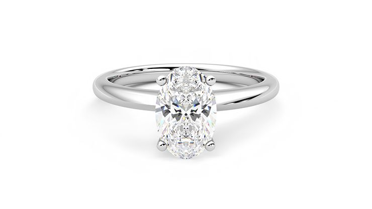 Taylor & Hart Grace Oval Engagement Ring 360 degree image 0