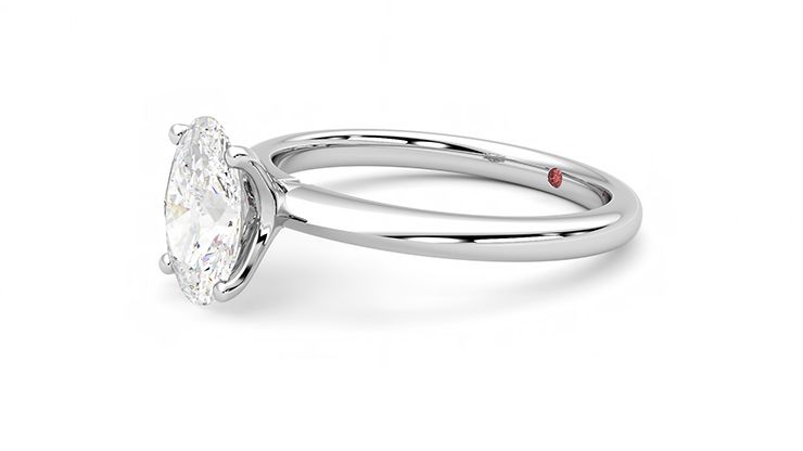 Taylor & Hart Grace Oval Engagement Ring 360 degree image 23