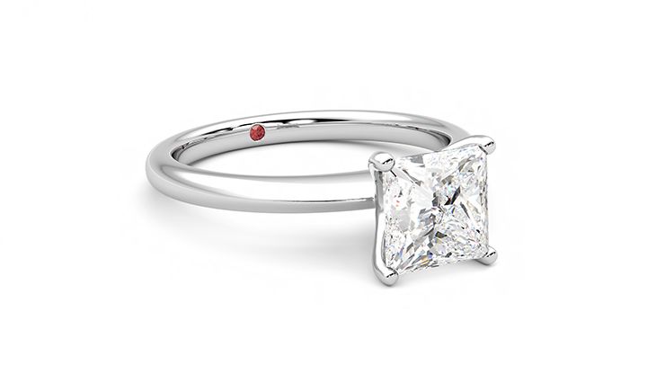 Taylor & Hart Grace Princess Engagement Ring 360 degree image 5