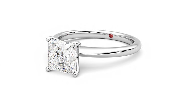 Taylor & Hart Grace Princess Engagement Ring 360 degree image 25