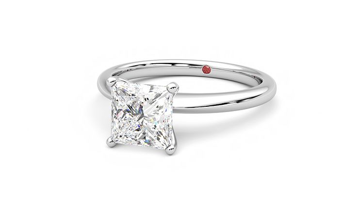 Taylor & Hart Grace Princess Engagement Ring 360 degree image 26