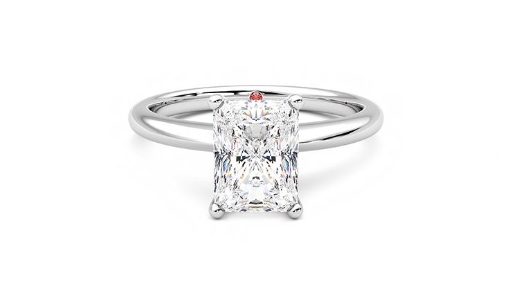 Taylor & Hart Grace Radiant Engagement Ring 360 degree image 0