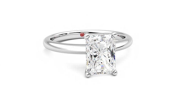 Taylor & Hart Grace Radiant Engagement Ring 360 degree image 3