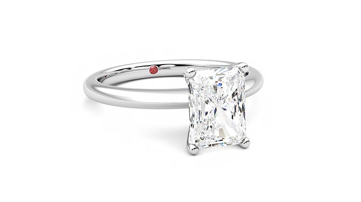 Taylor & Hart Grace Radiant Engagement Ring 360 degree image 4