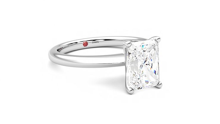 Taylor & Hart Grace Radiant Engagement Ring 360 degree image 5