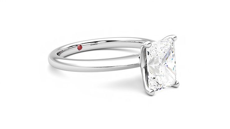 Taylor & Hart Grace Radiant Engagement Ring 360 degree image 6