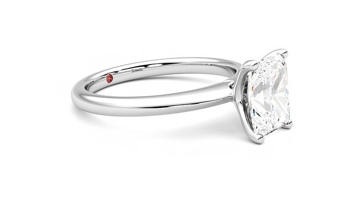 Taylor & Hart Grace Radiant Engagement Ring 360 degree image 7