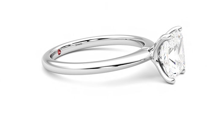 Taylor & Hart Grace Radiant Engagement Ring 360 degree image 8