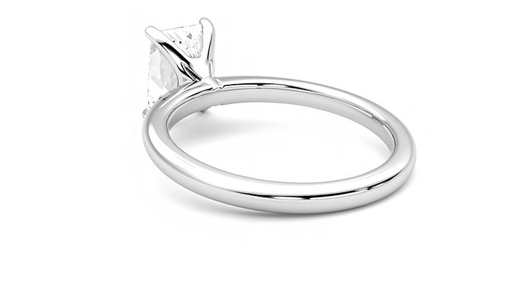 Taylor & Hart Grace Radiant Engagement Ring 360 degree image 17