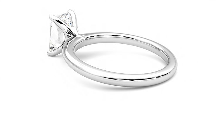 Taylor & Hart Grace Radiant Engagement Ring 360 degree image 18
