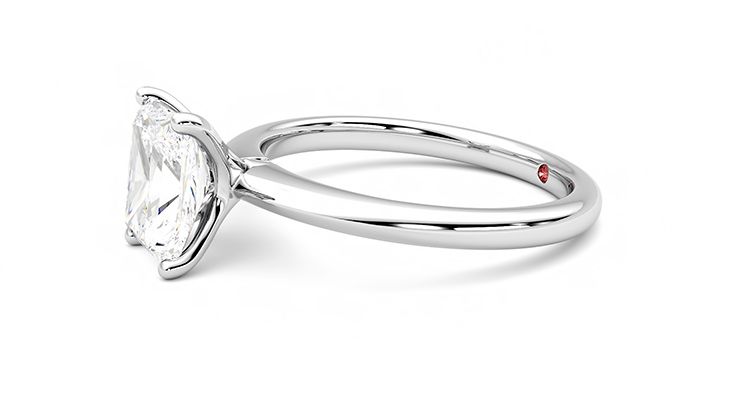 Taylor & Hart Grace Radiant Engagement Ring 360 degree image 22