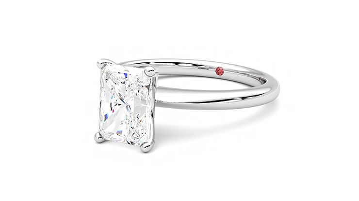 Taylor & Hart Grace Radiant Engagement Ring 360 degree image 25