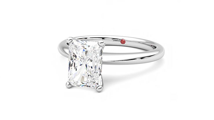 Taylor & Hart Grace Radiant Engagement Ring 360 degree image 26