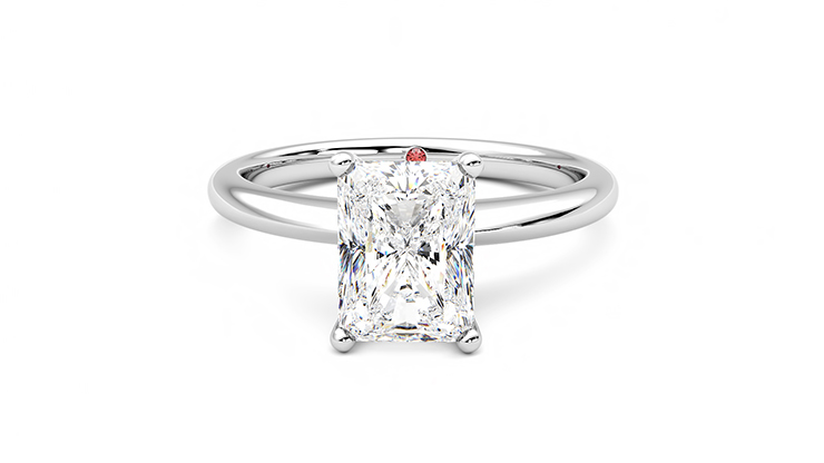 Platinum 1.5 ct radiant cut cushion on sale bridal ring set