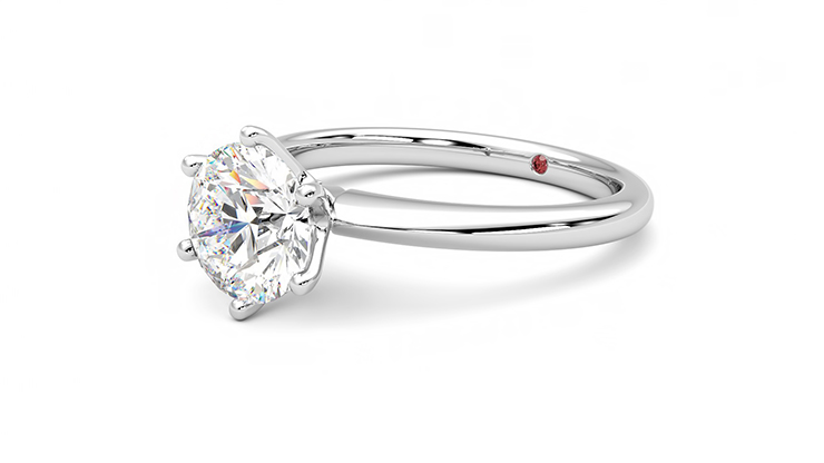 Taylor & Hart Grace Round Engagement Ring 360 degree image 24