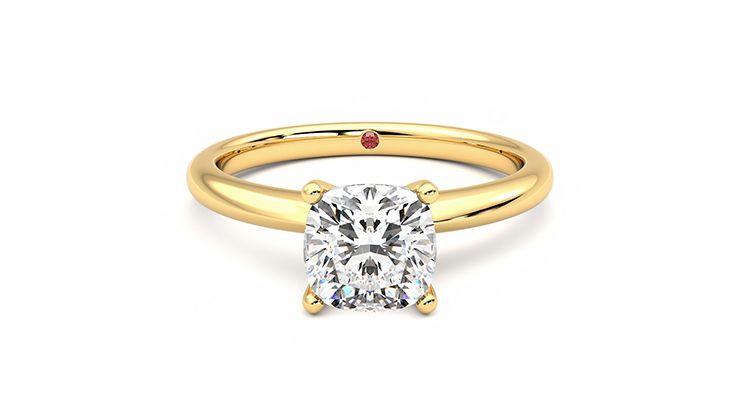 Taylor & Hart Grace Cushion Engagement Ring 360 degree image 0