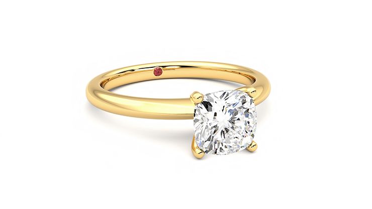 Taylor & Hart Grace Cushion Engagement Ring 360 degree image 4
