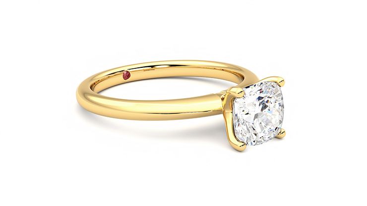 Taylor & Hart Grace Cushion Engagement Ring 360 degree image 6