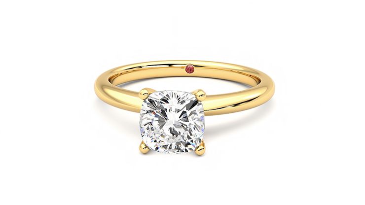 Taylor & Hart Grace Cushion Engagement Ring 360 degree image 28