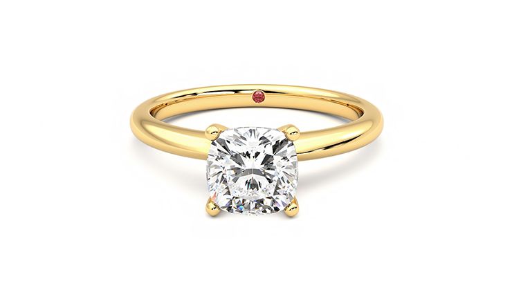 Taylor & Hart Grace Cushion Engagement Ring 360 degree image 29