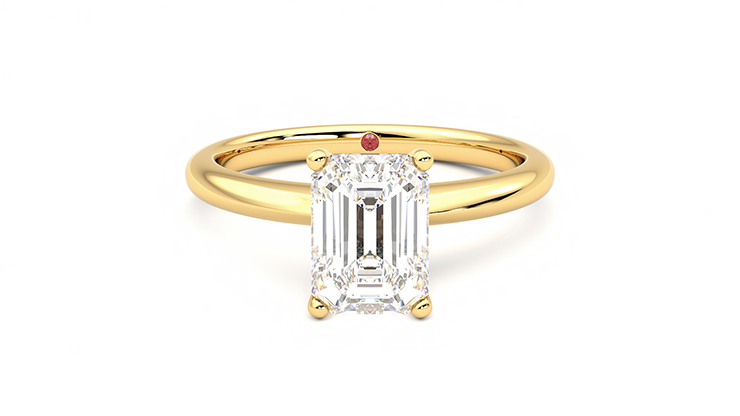 Taylor & Hart Grace Emerald Engagement Ring 360 degree image 0