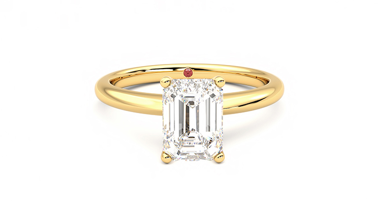 Taylor & Hart Grace Emerald Engagement Ring 360 degree image 1