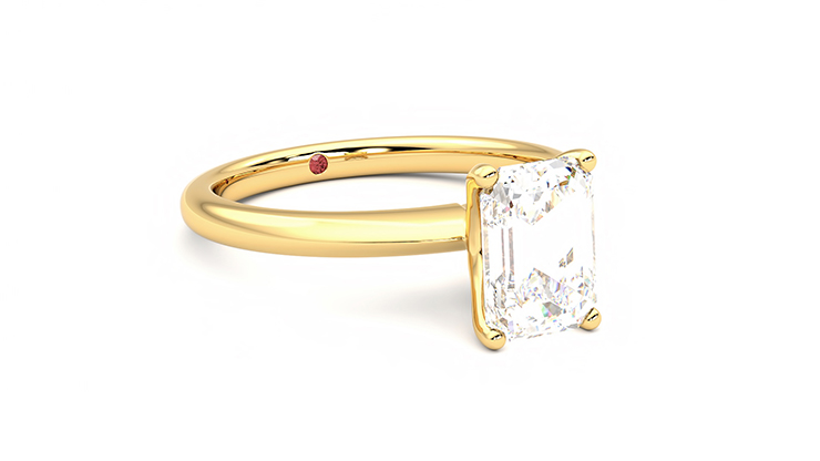 Taylor & Hart Grace Emerald Engagement Ring 360 degree image 5