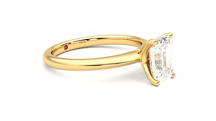 Taylor & Hart Grace Emerald Engagement Ring 360 degree image 7