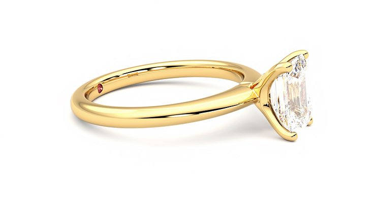Taylor & Hart Grace Emerald Engagement Ring 360 degree image 8