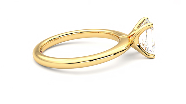 Taylor & Hart Grace Emerald Engagement Ring 360 degree image 10
