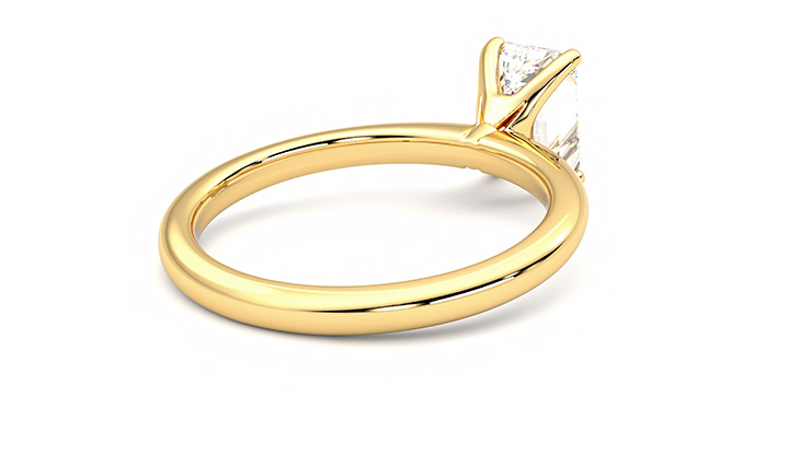 Taylor & Hart Grace Emerald Engagement Ring 360 degree image 13
