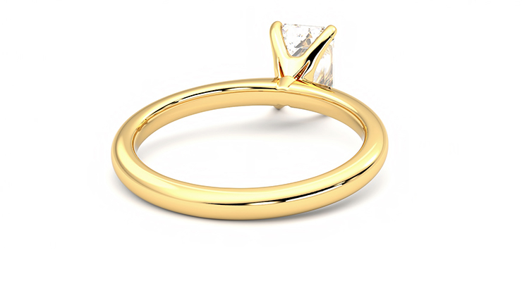 Taylor & Hart Grace Emerald Engagement Ring 360 degree image 14