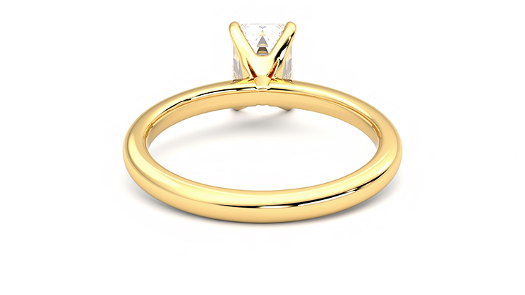 Taylor & Hart Grace Emerald Engagement Ring 360 degree image 15